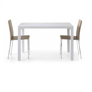 Tavolo bianco frassinato , stile moderno, in mdf laminato