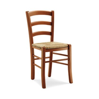 Coppia sedie, arte povera, in legno massello con rifinitura in noce