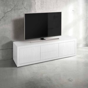 Mobile porta TV ad angolo legno arte povera Bianco - Spazio Casa