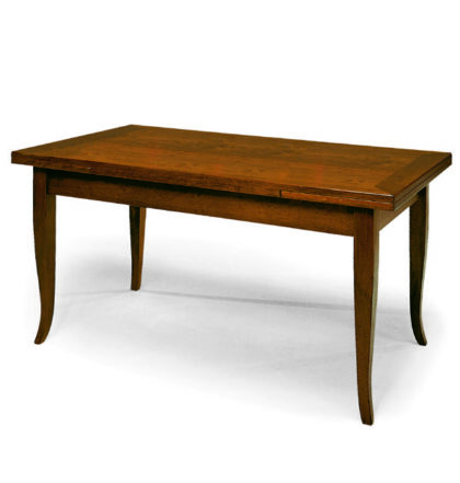 Tavolo in stile classico, in legno massello e mdf con rifinitura “Bassano”